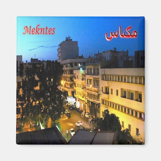 zMA023 MEKNTES, Marocko, Afrika, Fridge Magnet (Framsidan)