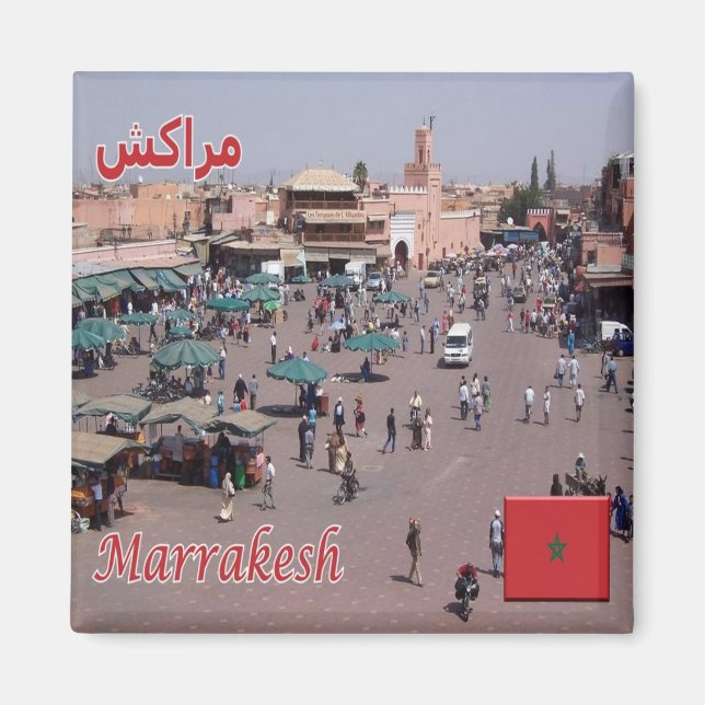 zMA025 MARRAKESH, Marocko, Afrika, Fridge Magnet (Framsidan)