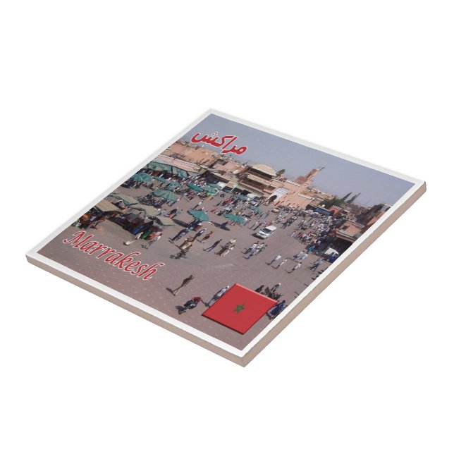 zMA025 MARRAKESH, Marocko, Afrika Kakelplatta (Sidan)