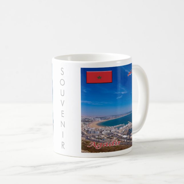 zMA026 AGADIR, Marocko, Afrika Kaffemugg (Framsida höger)