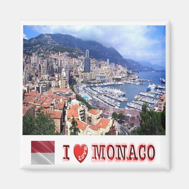 zMC007 PRINCIPEN MONACO, I Kärlek, Fridge Magnet (Framsidan)