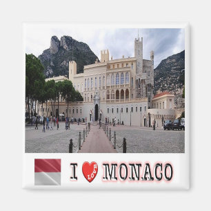 zMC013 PALAIS DE MONACO, I Kärlek, Fridge Magnet