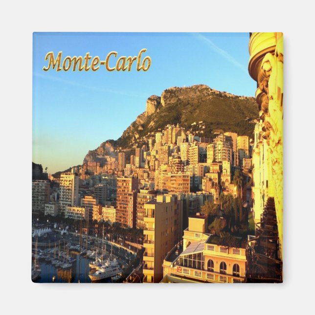 zMC015 MONTE CARLO, Monaco, Fridge Magnet (Framsidan)