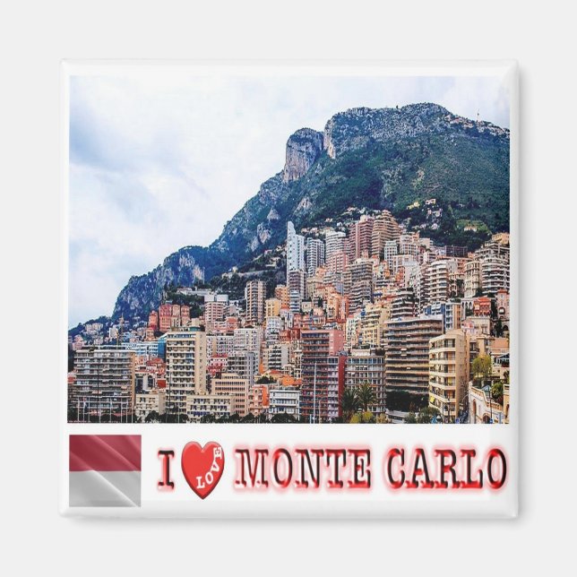 zMC020 MONTE CARLO, Monaco, Kylskåp Magnet (Framsidan)