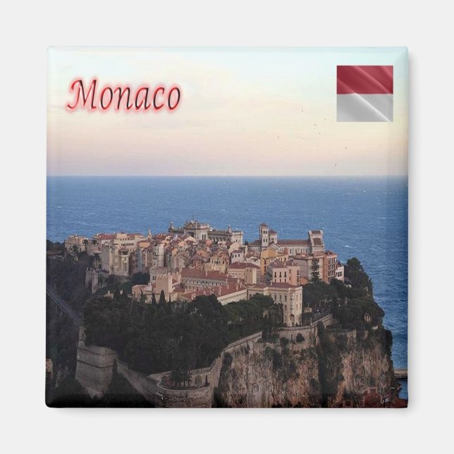 zMC023 VILLE MONACO-vy, Fridge Magnet (Framsidan)