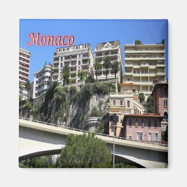 zMC027 MONACO, Europa, Frankrike Magnet (Framsidan)