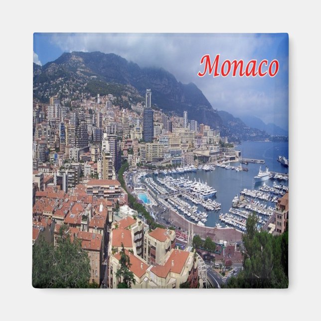 zMC029 MONACO, Europa, Frankrike Magnet (Framsidan)