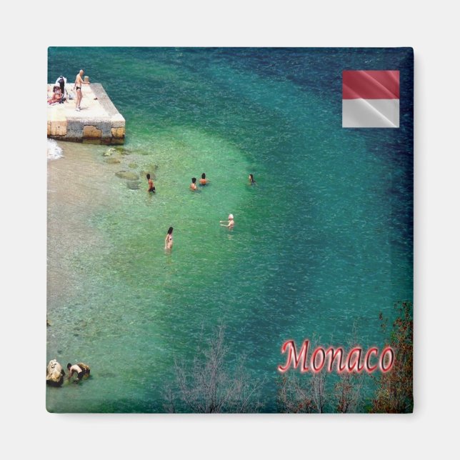 zMC030 MONACO havet, Europa, Fridge Magnet (Framsidan)