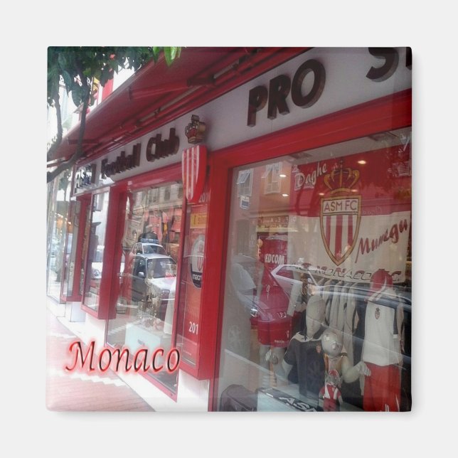 zMC040 BUTIK I MONACO, Kylskåp Magnet (Framsidan)