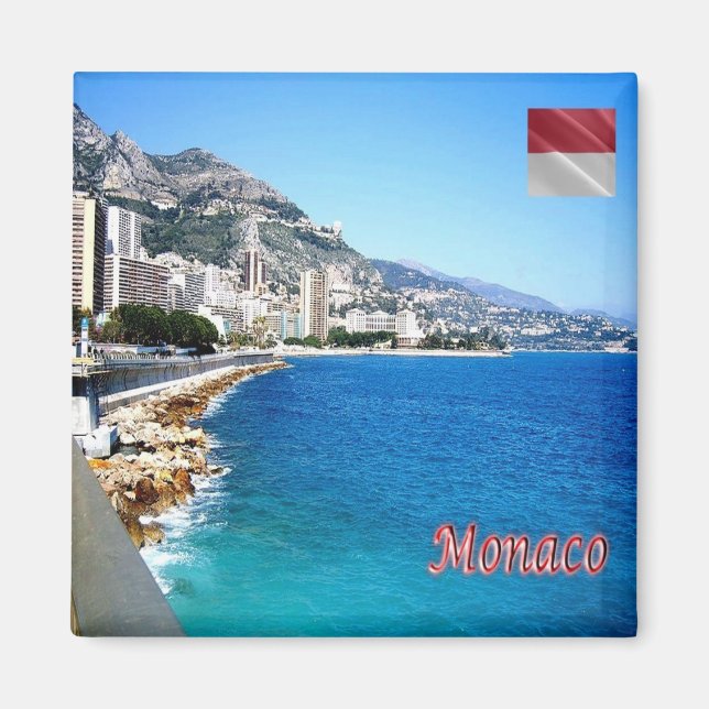 zMC042 LARVOTTO, Monaco, Fridge Magnet (Framsidan)
