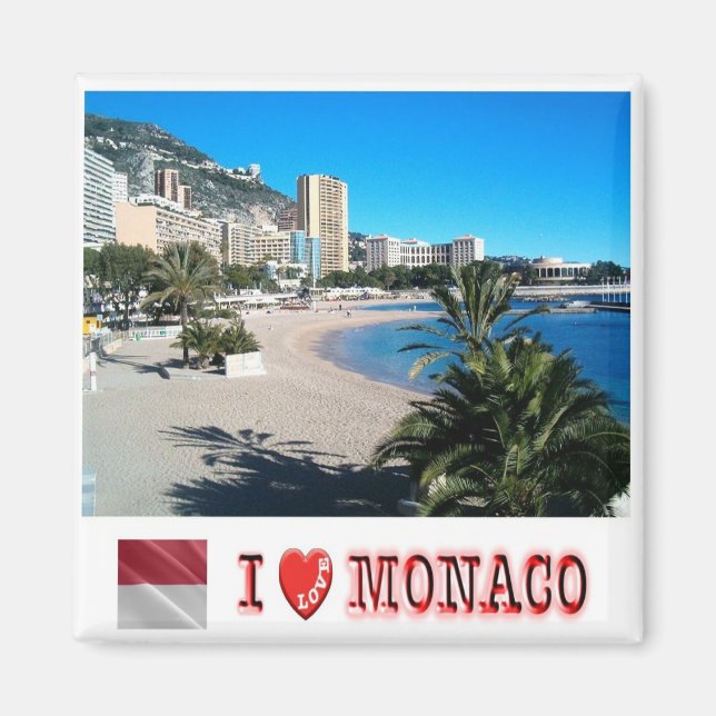 zMC043 LARVOTTO "I Kärlek", Monaco, Fridge Magnet (Framsidan)