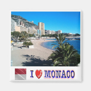zMC044 LARVOTTO "I Kärlek", Monaco, Fridge Magnet