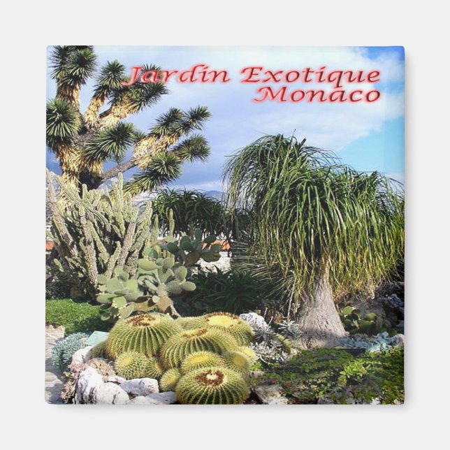zMC047 EXOTIC GARDEN, Monaco, Fridge Magnet (Framsidan)