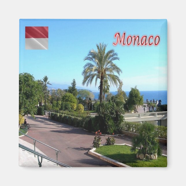 zMC048 GARDEN in casino, Monaco, Fridge Magnet (Framsidan)