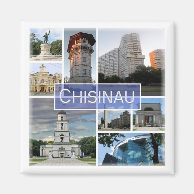 zMD003 CHISINAU, Moldavien, Europa, Fridge Magnet (Framsidan)