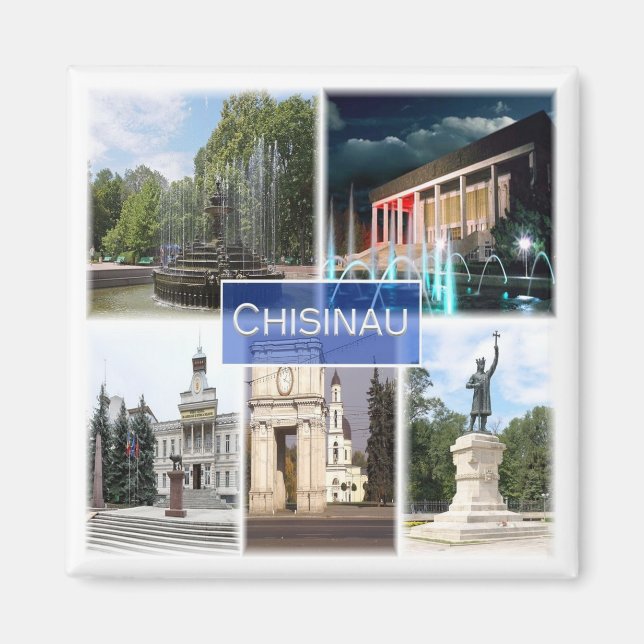zMD004 CHISINAU, Moldavien, Europa, Fridge Magnet (Framsidan)