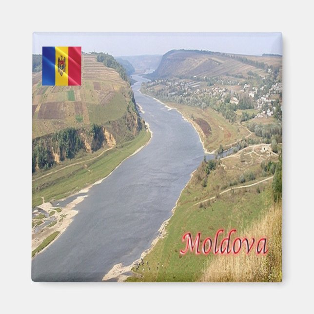 zMD006 DNIESTER VALLEY panorama, Moldavien, Fridge Magnet (Framsidan)
