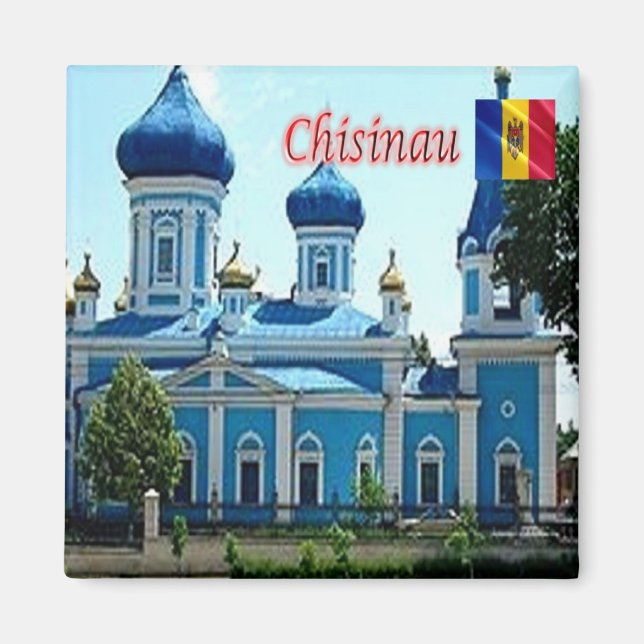 zMD008 ChisinAU-klostret Ciuflea Moldova, Fridge Magnet (Framsidan)
