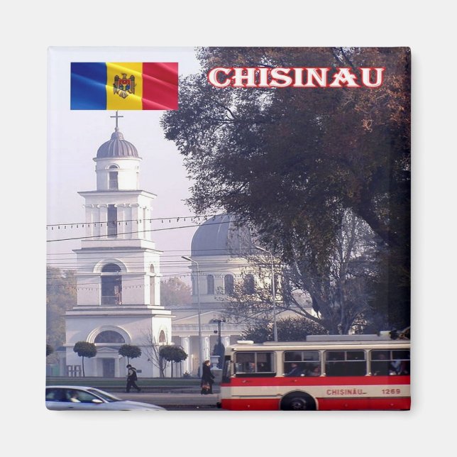 zMD010 CHISINAU Town Center, Moldavien, Fridge Magnet (Framsidan)