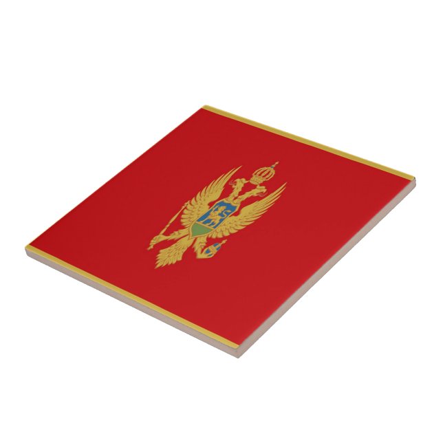 zME001 Montenegro, Montenegro, FLAGGA Kakelplatta (Sidan)