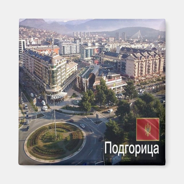zME012 PODGORICA, Montenegro, Fridge Magnet (Framsidan)