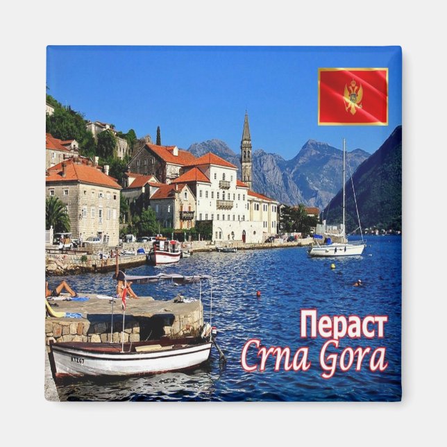 zME014 PERAST, Montenegro, Europa, Fridge Magnet (Framsidan)