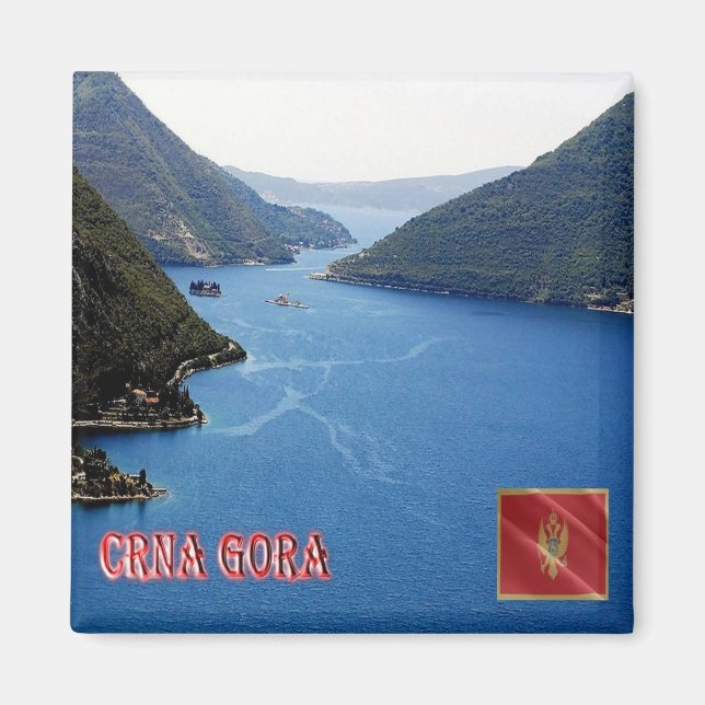 zME018 BUKT I KOTOR, Montenegro, Fridge Magnet (Framsidan)