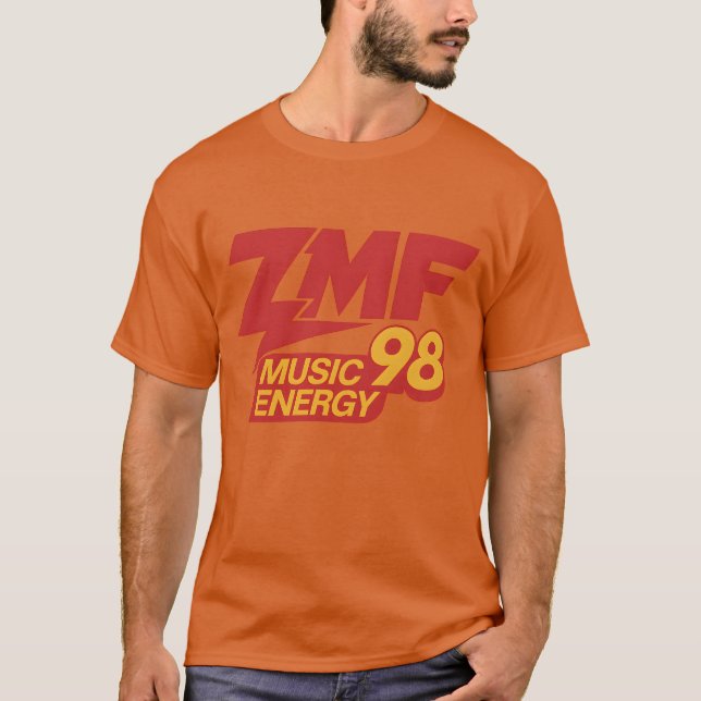 ZMF 98 Music Energy T-Shirt - Fet Retro Radio Pow (Framsida)