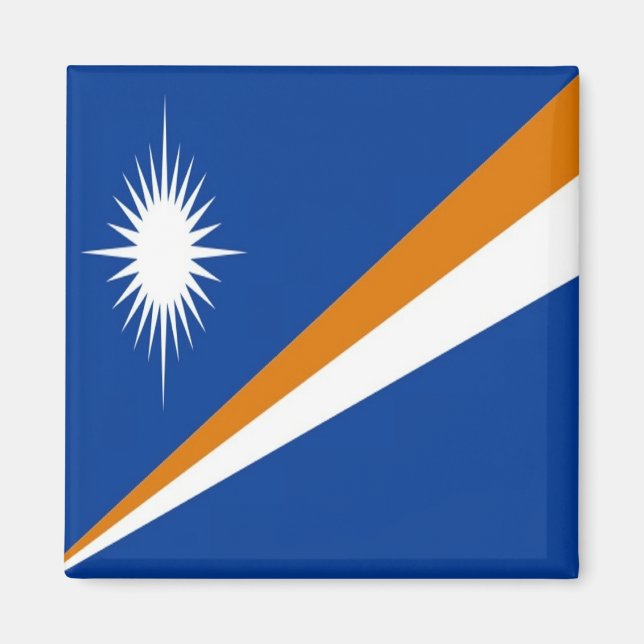 zMH001 FLAGGA MARSHALL ÖARLANDS, Oceania, Fridge Magnet (Framsidan)