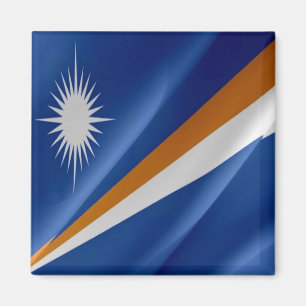 zMH002 WAVING FLAGGA, MARSHALL ÖARLANDS Magnet