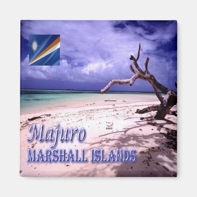 zMH004 MAJURO, Laura Beach, MARSHALL, Fridge Magnet (Framsidan)