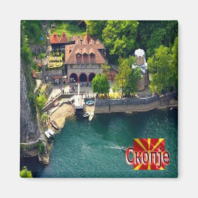 zMK004 SKOPJE MATKA, NordMakedonien, Fridge Magnet (Framsidan)