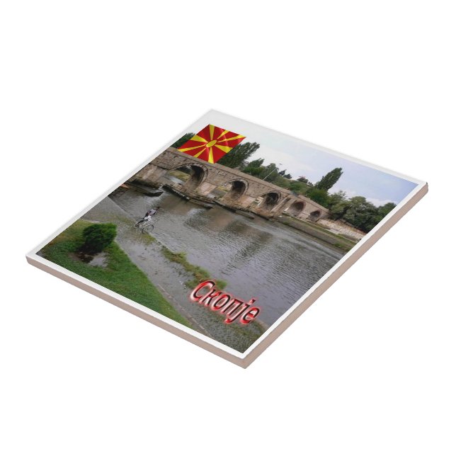 zMK005 SKOPJE, NordMakedonien, Kakelplatta (Sidan)
