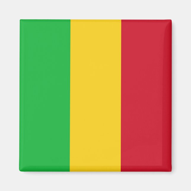 zML001 MALI, Flagga, Afrika, Fridge Magnet (Framsidan)