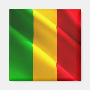 zML002 MALI, Wave Flagga, Afrika, Fridge Magnet