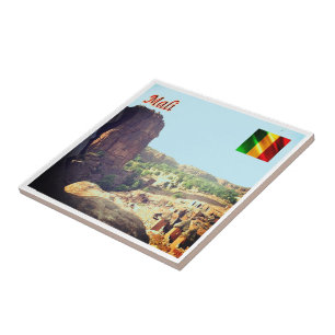 zML005 MALI, Begnimatou, Afrika Kakelplatta