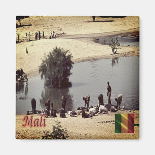 zML010 MALI, Panorama, Afrika, Fridge Magnet