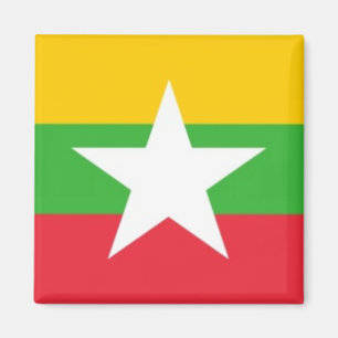 zMM001 Burmas FLAGGA Myanmar, Fridge Magnet