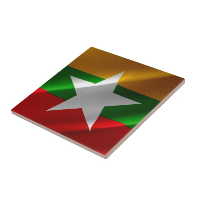 zMM002 som vrider Myanmar FLAGGA Myanmar, Kakelplatta (Sidan)