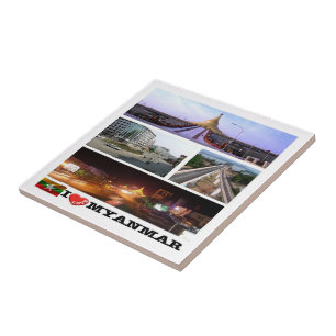 zMM005 i kärlek MYANMAR, Burna, Asien, Kakelplatta