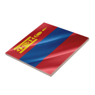 zMN002 som väller Mongoliska FLAGGA Mongoliet, Kakelplatta