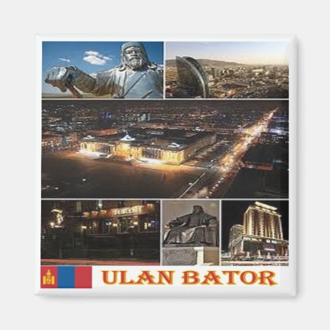 zMN004 ULAN BATOR, Mongoliet, Asien, Fridge Magnet (Framsidan)