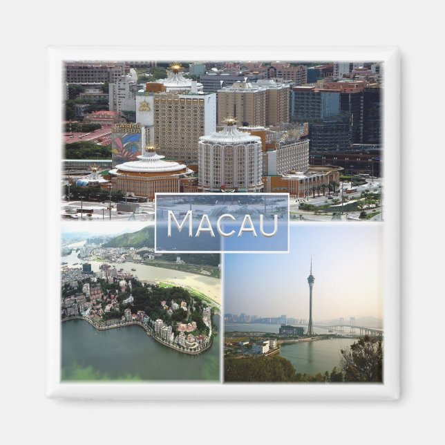 zMO004 MACAU eller MACAO, Asien, Fridge Magnet (Framsidan)