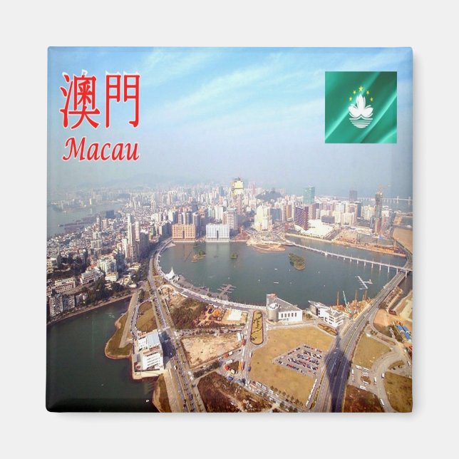 zMO006 NAM VAN SJÖ, Macao eller Macao, Asien, Frid Magnet (Framsidan)
