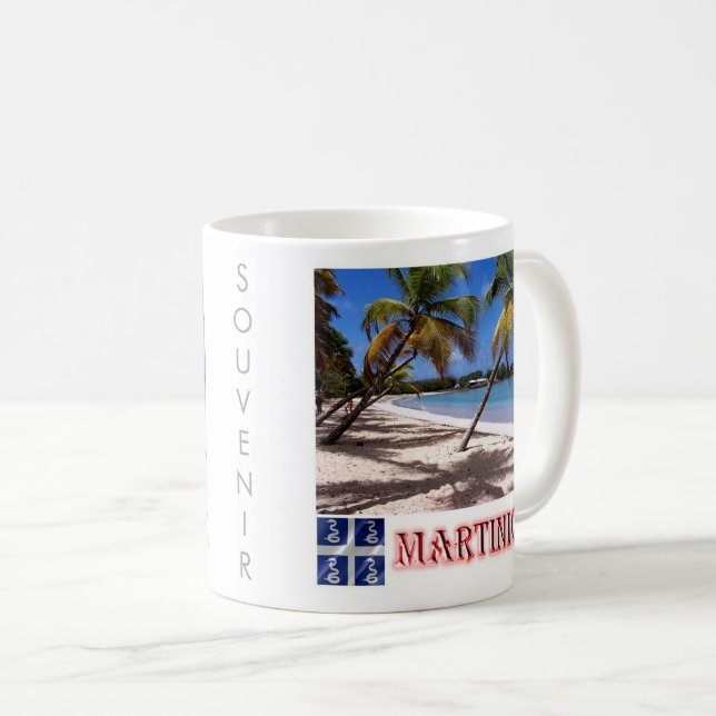 zMQ005 MARTINIQUE, LES SALINES Beach Kaffemugg (Framsida höger)