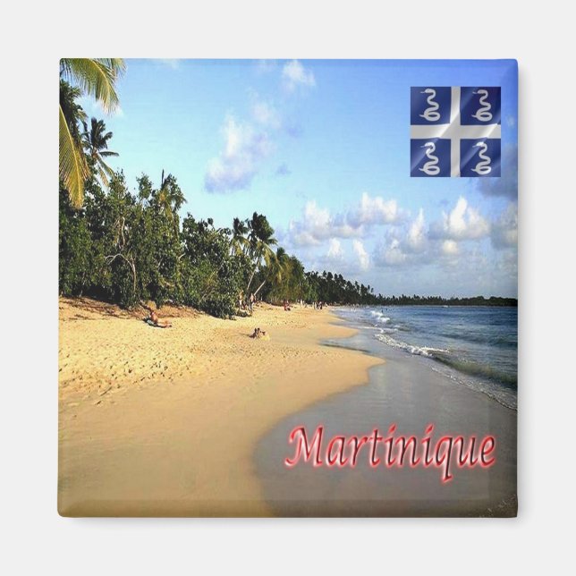 zMQ010 MARTINIQUE, Les Salines Beach, Fridge Magnet (Framsidan)