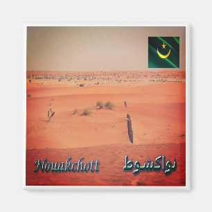 zMR010 NOUAKCHOTT, Panorama, Mauretanien, Kylskåp Magnet