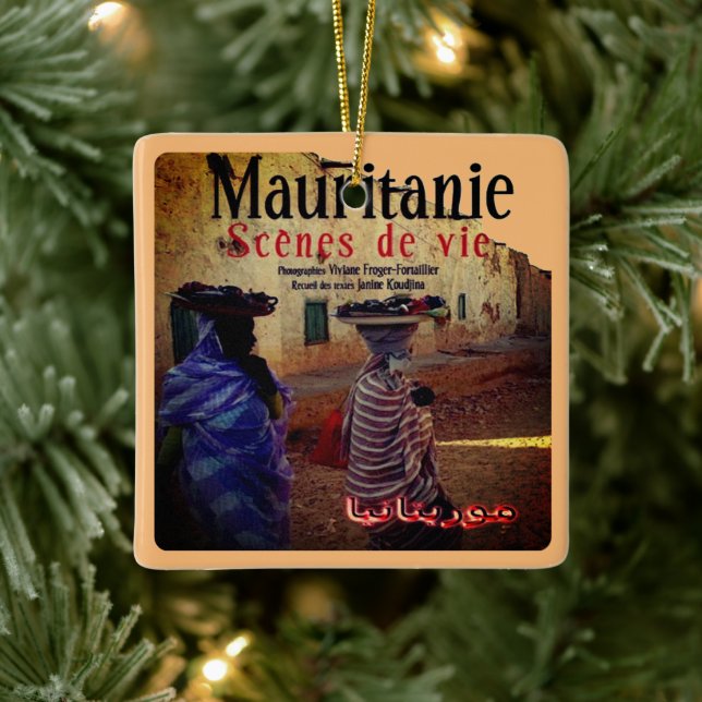 zMR.004 MAURITANIEN, Afrika Julgransprydnad Keramik (Träd)