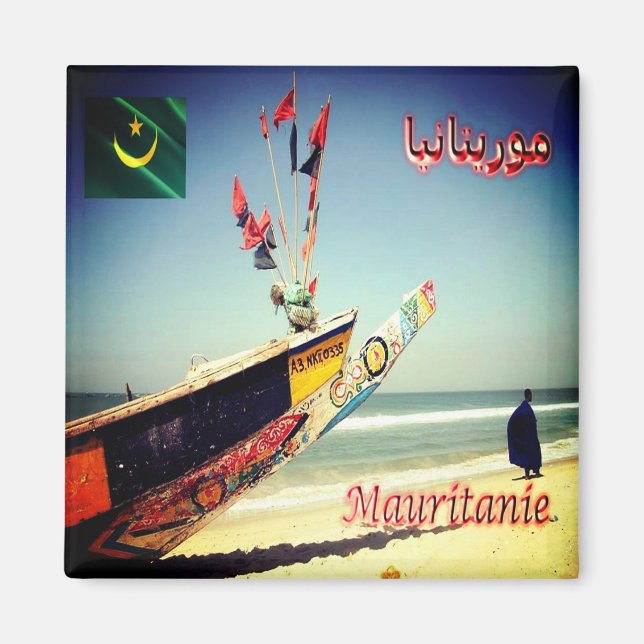 zMR.005 MAURITANIEN, Afrika, Fridge Magnet (Framsidan)