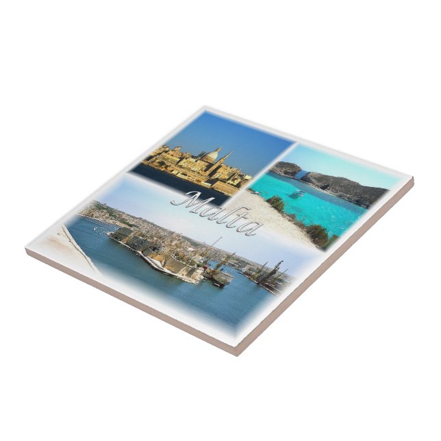 zMT006 VALLETTA, Malta, Europa Kakelplatta (Sidan)